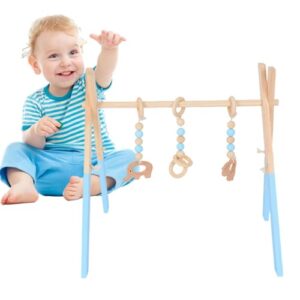 Gdiojnfg Wooden Baby Gym