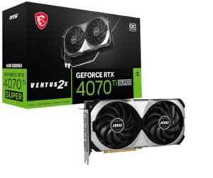 MSI GeForce RTX 4070 Ti SUPER 16G VENTUS 2X OC Graphics Card - 16GB GDDR6X