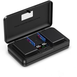 EN-EL14 Camera Battery Multifunctional Charger Set (Including Two Batteries) Compatible with Nikon D3100