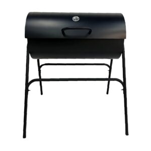 BillyOh Oil Drum Charcoal BBQ Grill - With Lid Cover - Chrome Plated Steel Cooking Grill - Built-in Temperature Gauge - Warming Rack - Freestanding Outdoor Oven - Picnic