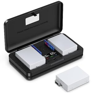 LP-E8 (1500mA) Camera Battery Multifunctional Charger Set (Including Two Batteries) Compatible with Canon EOS Rebel T2i