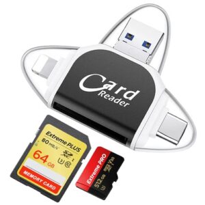 CLIUNT Multi-Port 4 in1 Universal SD TF Card Reader