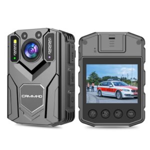 CAMMHD 1440P 64G Body Camera with Night Vision Body Mounted Camera with Audio and Video 8-10H Video Record