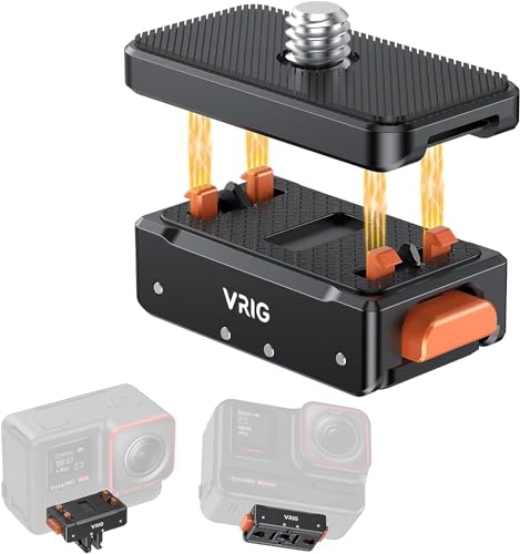VIDIFY VRIG Aluminium Magnetic Base for Insta360 Ace/Ace Pro Magnetic Quick Release Adapter Tripod Adapter Mount with 1/4" Extension Bracket For Quick Release on Insa 360 X4 X3