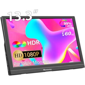 Showscren Portable Monitor 13.3 Inch Second Screen for Laptop