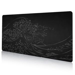 DAWNTREES 120x60 cm Japanese Sea Wave Large Mouse Pad