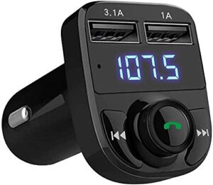 Generic New X8 Fast Car Charger | FM Transmitter Car Kit | Hands-Free Call Receiver | Universal Car Bluetooth | Stereo Music Player Music Playback | TF Card Support | USB Mobile Charger Port - Black