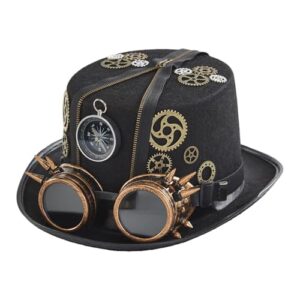 Furtryvl Steampunk Top Hats with Goggles