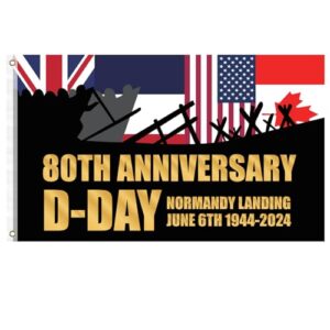 D Day 80th Anniversary Flag