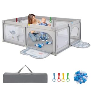 COSTWAY Baby Playpen for Babies and Toddlers