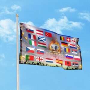 European cup 2024 Flags- EURO 2024 Decorative Large Size Flags -Includes 24 Teams Flags for Garden