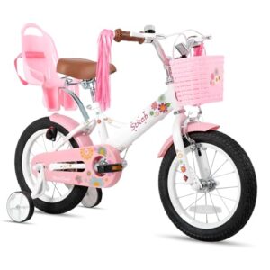 STITCH Little Daisy 12/14/16 Inch Kids Bike for 2-7 Years Girls. Kids Bicycle with Basket & Bike Streamers & Stabilisers&Doll sea