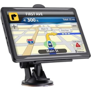 Sat Nav ANDUBEST GPS Navigator,Latest 2024 UK EU Map 7 inch Type-C Touch Screen Car GPS 256-16GB