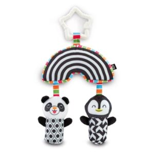 Early Learning Centre Black & White Baby Wind Chimes Travel Toy For Children From Birth ELC Newborn Toys Baby Sensory Toys Baby Mobile Pram Toy Car Seat Toy Infant Toys Hanging Toys Babies Gif