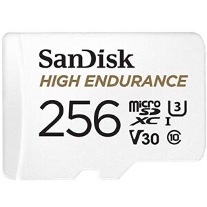 SanDisk 256GB High Endurance microSDXC card for IP cams & dash cams + SD adapter up to 20