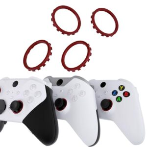 eXtremeRate Replacement Accent Rings for Xbox Elite Series 2 Core | for Elite Series 2 | for Xbox One Elite | for eXtremeRate ASR Version Shell for Xbox Series X/S Controller - Carmine Red