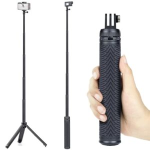 GEPULY 34''Waterproof Selfie Stick Underwater Tripod Pole Monopod for Phone GoPro Hero 12 11 10 9 8 7 6 5 4