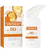 Hydrating Sheer Sunscreen SPF 50 for Face and Body, Mineral Sunscreen Moisturizing and Translucen...