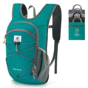 SKYSPER 15L Hiking Backpack Lightweight Foldable Daypack with Chest Strap Small Travel Rucksack for Women Men Packable Folding Bagpack for Travelling