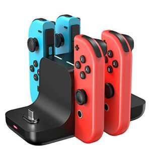 RREAKA 6 in 1 Charging Dock for Joy Con Charger for Nintendo Switch OLED