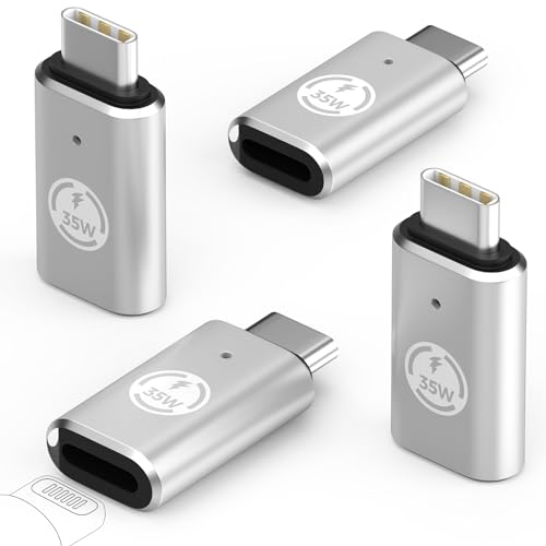 MoKo Lightning Female to USB C Male Adapter 4 Pack