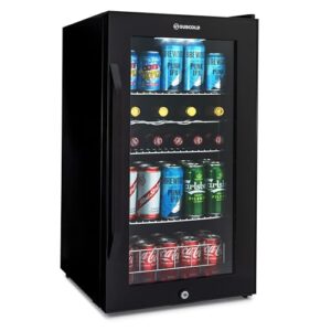 Subcold Ace90 LED Touch Control Beer Fridge With Glass Door | Premium Drinks & Wine Fridge | Black Alu Handle