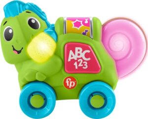 Fisher-Price Baby Learning Toy Link Squad Crawl ‘n Colors Chameleon with Music & Lights for Ages 9+ Months