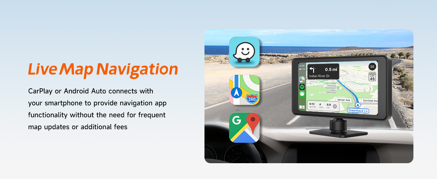 apple carplay, portable carplay, apple car play screen, carplay screen for car, portable car play
