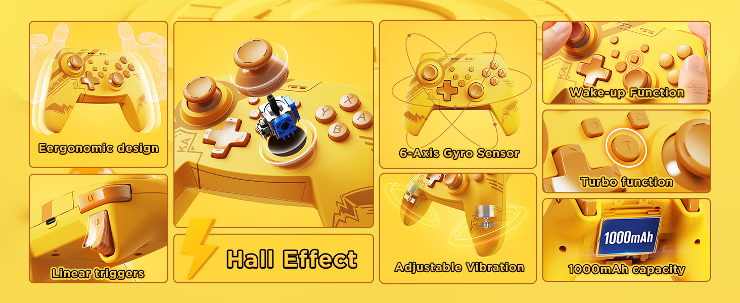 JINGDU Wireless Switch Pro Controller Compatible with Nintendo Switch/OLED/Lite