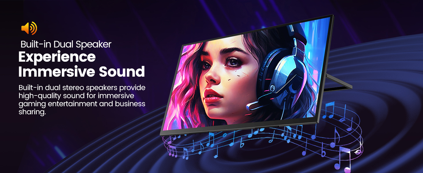 portable monitor with speakers