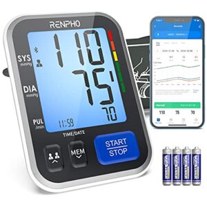 RENPHO Smart Blood Pressure Monitors - Upper Arm Blood Pressure Machine with App