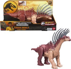 Mattel Jurassic World: Chaos Theory Netflix - Gigantic Trackers Bajadasaurus Action Figure Dinosaur Toy with Rampage Neck Attack