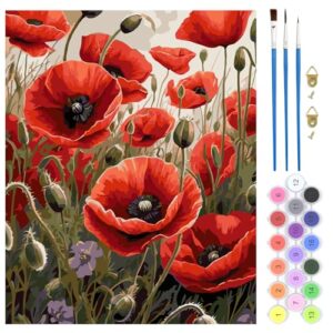 QENSPE Flowers Paint by Numbers Kit
