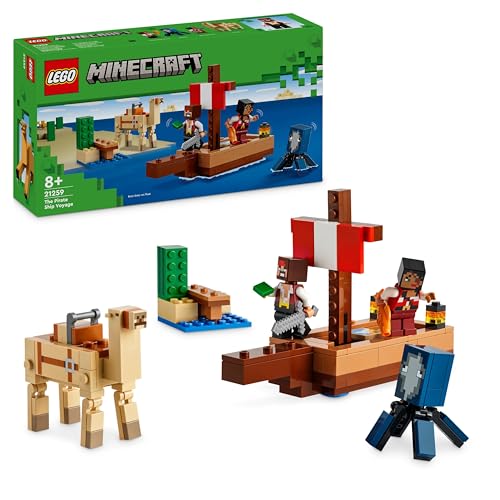 LEGO Minecraft The Pirate Ship Voyage Boat Toy Playset for Kids