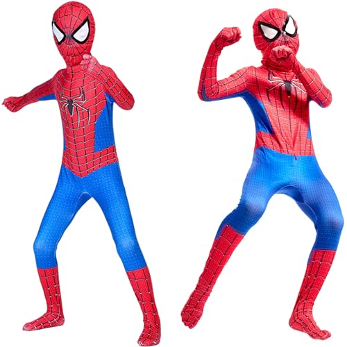 Yisound123 Spider Costume Boys Halloween Costume for Kids Spidey Cosplay with mask Costume Halloween for boys 3-8 Years