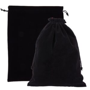 NBEADS 2 Pcs Large Black Velvet Pouch Bags