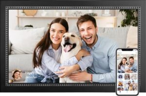 Anna Bella 15.6 Inch Digital Photo Frame Wall Mountable Large Digital Picture Frame Full HD Touchscreen Smart Cloud Photo Frame with 32GB Storage