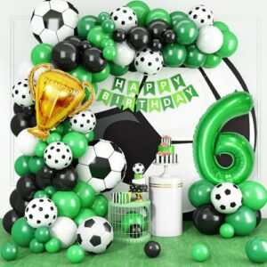 6th Birthday Football Balloons Arch