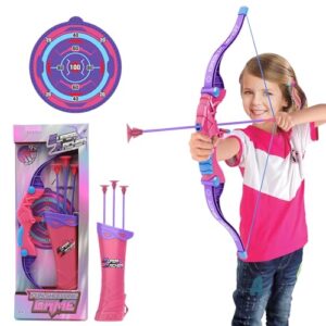Sobebear 57 CM Large Kids Lightweight Bow And Arrow Toy 1 Bow 3 Arrows 1 Wall Mounted Target