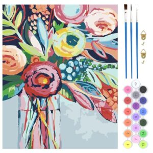QENSPE Paint by Numbers Abstract Flower