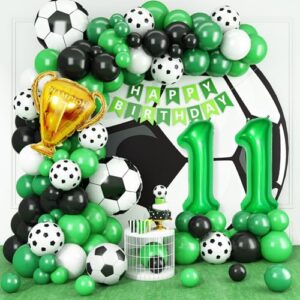 11th Birthday Football Balloons Arch