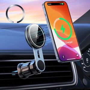 cloo for MagSafe Car Mount Charger: 15W Magnetic Car Phone Holder Wireless Charger
