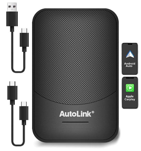 2 in 1 Wireless CarPlay & Android Auto Wireless Adapter For iPhone & Android Devices| 2024 Upgrade | Plug & Play | Wired to Wireless Android Auto/Car Play Adapter | CarPlay Wireless Adapter | Dongle
