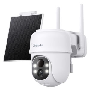 Cinnado Solar Security Camera Outdoor Wireless 2K CCTV Camera Systems House Security