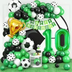 10th Birthday Football Balloons Arch