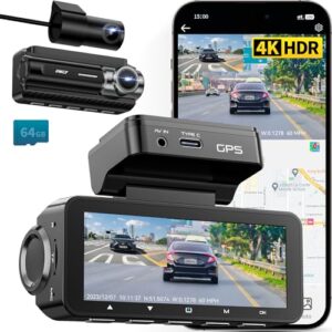 IIWEY D2 Pro Dash Cam Front and Rear 4K