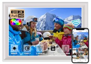 11inch 2K 64GB Digital Photo Frame WiFi6&5G Digital Picture Frame 100% sRGB 1920x1280 FHD IPS Touch Screen