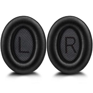 Bose QuietComfort 35 (QC35 II) Headphones Replacement Earpads by Link Dream Soft Protein Leather Replacement Ear Pads Cushions for Bose QC35 QC25 QC15 QC2/ Ae2 Ae2i Ae2w/ Sound Link/Sound True (Black)