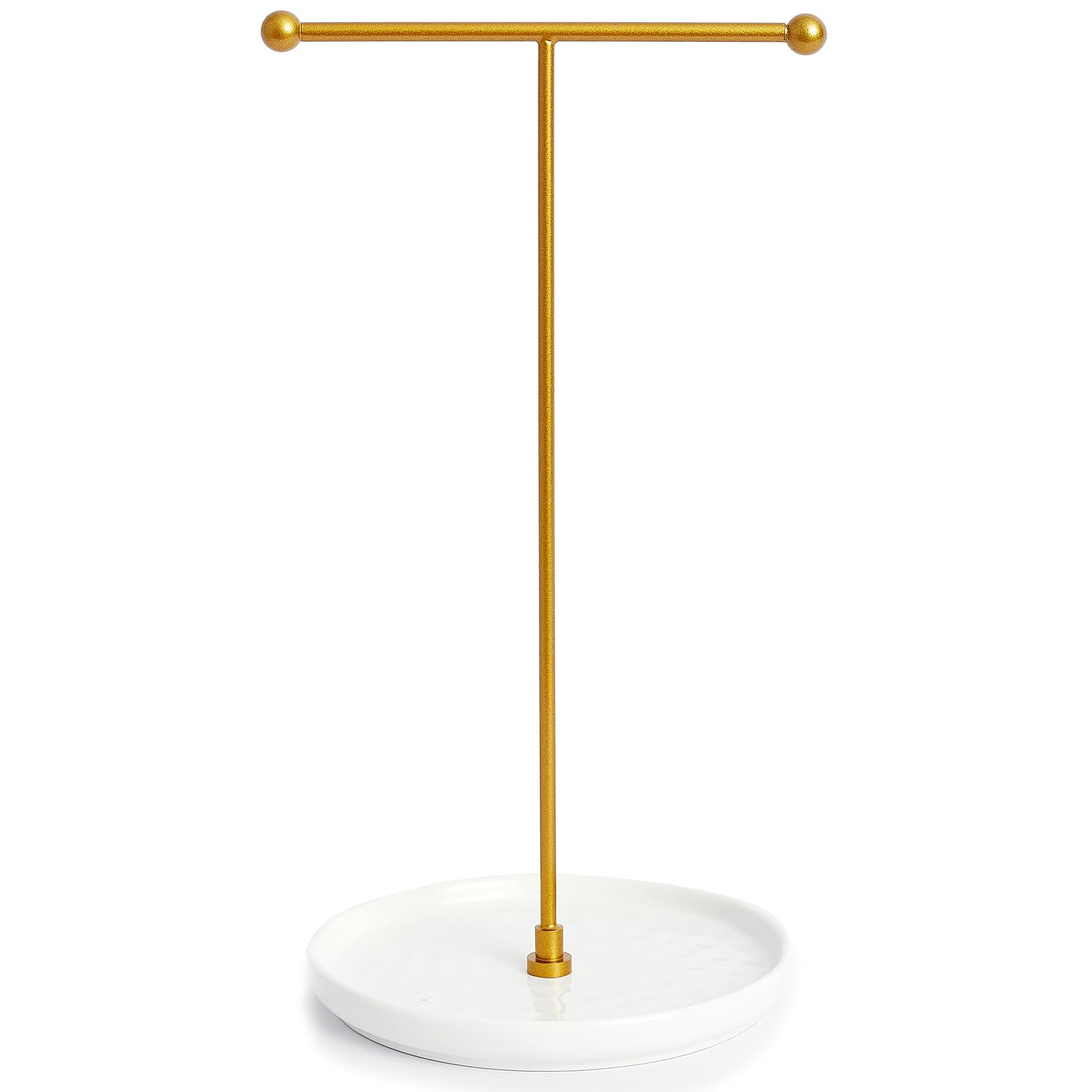 Jewellery Stand Organiser - 6 inches/15cm Ceramic Base X 1ft/30cm Height Necklace Holder
