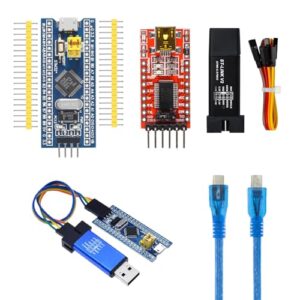 ALAMSCN STM32F103C8T6 ARM STM32 Minimum System Development Board+ST-Link V2 Emulator Downloader FT232RL FTDI Converter Adapter Module with Micro/Mini to USB Cable